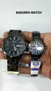 Jam Tangan Seiko Pasangan Bisa Satuan Tanggal Aktif Rantai Stainless Anti Air Free Batre Bakureh Watch