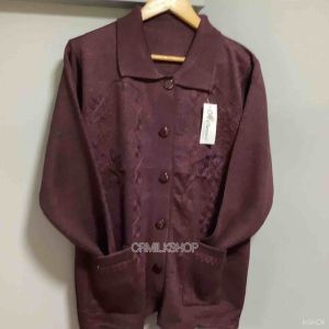 เสื้อไหมพรมคนแก่ผู้หญิง เสื้อกันหนาวผู้ใหญ่ เสื้อแขนยาวผู้สูงวัย ไหมพรมอาม่า