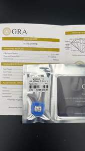 Emerald cut โมซาไนท์ MOISSANITE WHITE DIAMOND D COLOR VVS1 (9x7 MM )(3 CARATS )(1 Pieces)