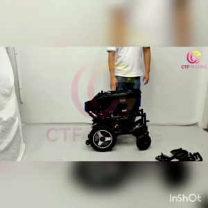 Lightweight Foldable Transport Electric Wheelchair  | Green  | 250W Motor | 6AH Lithium Battery | Smart Joystick Control