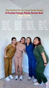 JANEAS HTP Basics 8 Pocket Cargo Womens Scrub Suit/Scrubs Nurse/Doctor Uniform