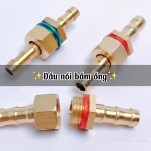 Bộ cos nối dây nước máy rửa xe cao áp 8.5mm có đóng chén - khớp âm dương nối dây bấm áo inox 8.5mm