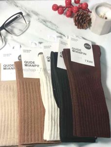 Tất cổ cao nam nữ công sở chất liệu cotton co giãn dày dặn