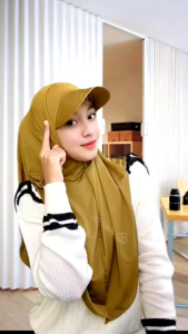 Hijab gowes sporty topi || jilbab topi sporty anti panas