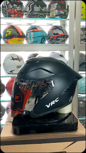HELM VRC RACER X PAKET GANTENG DARK GREY DOF GRATIS STIKER