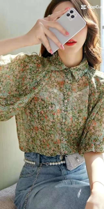 TM 2278 Kemeja Yuvana ballon sleeve import