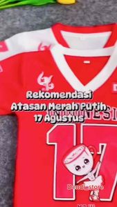 Atasan kaos 17 agustus model jersey // atasan merah putih // kaos anak kemerdekaan//atasan kaos jersy