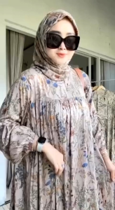 UTAMI SET HIJAB Gamis Terbaru Jumbo Set Hijab Gamis Rayon Premium Set Gamis Syari Gamis Kekinian Best Seller Resleting Depan Dress  Muslim Dewasa Busui Friendly