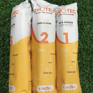 Bộ lõi lọc 123 Livotec Karofi chính hãng - máy lọc nước ro gia đình