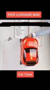 Kid 4d Luggage Cabin Trolley Case Travel Suitcase Sport Car 4 Wheel Handle Carry Beg Bagasi