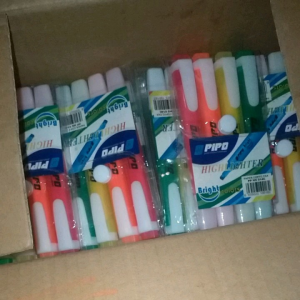 Pipo Highlighter Stabilo HS 014 C / Alat Tulis Pipo Isi 4 Pcs