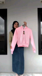 Sweater Hoodie Croptop Gratis Bordir Nama & Hoodie Resleting Custom Nama
