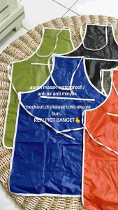 Celemek apron masak waterproof anti air anti minyak ada saku apron masak dewasa