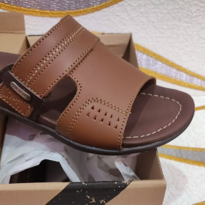 Sandal Kulit Pakalolo Piramid-05 Tan Sendal Selop Pria terbaru