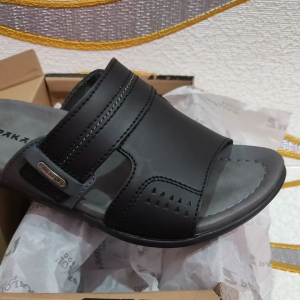 Sandal Kulit Pakalolo Piramid-05 Hitam Sendal Selop Pria terbaru