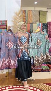 TUNIK JUMPUTAN ELIF SERIES PRINT MOTIF BATIK ETNIK PALEMBANG