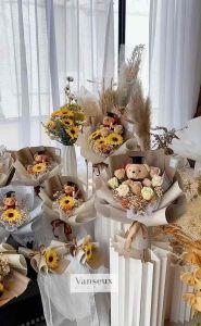 🔥🐻【READY STOCK MALAYSIA】🔥🌹graduation soap flower Bouquet  /毕业🎓香皂花束🌹🔥 Graduation Flower Made Of Soap Sunflower Wedding Bouquet Graduation Cap Flowers Prom Bouquet - Lazada