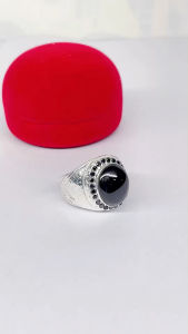 ชายนิลหลังเบี้ยล้อมนิลลาย - นิลสกรีนแหวนเงินชายนิล สำหรับชายชุ่มชื้น