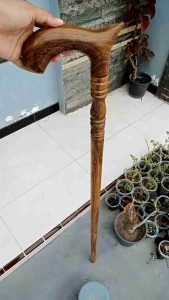 tongkat jalan kayu kelor jawa model habib profil S10