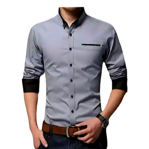 KEMEJA PRIA POLOS KOMBINASI LENGAN PANJANG SLIMFIT WARNA PUTIH HITAM ABU NAVY SIZE MLXL XXL XXXL CASUAL BAHAN KATUN FORMAL KERAH NYAMAN DISTRO KEREN COD BASIC