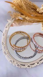 Gelang Tangan Flexible Permata Fashion Wanita Titanium CXA09062302