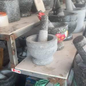 ครกหินแท้ทรง สูง  ขนาด 4 / 4.5 /5/5/5/5.5/6/6.5/7/7.5/8+ สาก