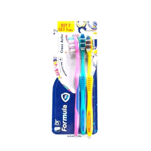 Sikat Gigi Formula CROSS ACTIVE isi 3: Kualitas & Kebersihan