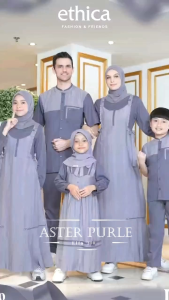 gamis sarimbit terbaru Ethica Aster Purple