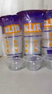 Thinwall Bulat / Mangkok / Bowl Plastik Makan / Thinwall Mangkuk 200ml Merk Klir Isi 25 Pcs