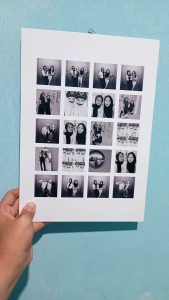 Hiasan Dinding Kolase 20 Foto Ukuran 21 x 29.7 cm Frame Kayu Putih / Papan MDF