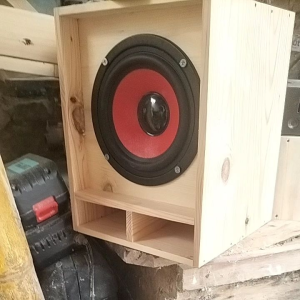 Box Speaker Mini Scoop 5in Bahan Jati Belanda