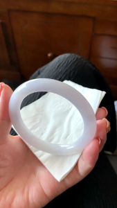 Jadeite jade bangle lavender 55.6mm.singapore can view and try