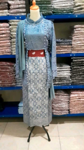Other - TERLARIS Batik Nafastore Baju batik couple Arunika Blue sky Kebaya brokat tule Premium berfuring katun primis Free selendang Lengan Kancing Kebaya Pasangan terbaru modern kebaya brukat couple pasangan baju couple pasangan kondangan kebaya couple