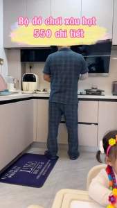 Đồ chơi lắp ghép xâu hạt 550 chi tiết cho bé làm vòng tay vòng cổ bờm tóc kèm phụ kiện
