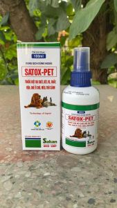 SATOX-PET 100ml  Phòng Ngừa Bọ chét Bét Ve Chấy Rận Ghẻ Chó Mèo Thú Cảnh