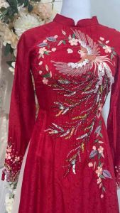 [ SẴN HÀNG -HOẢ TỐC 4H ] ÁO DÀI NỮ LỤA T.Ơ THÊU KẾT CAO CẤP MẶC ĐI TIỆC  CƯỚI HỎI  LỄ TẾT