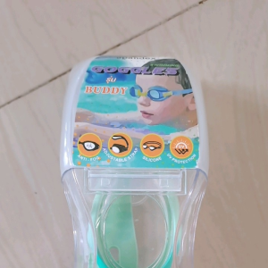 แว่นตาว่ายน้ำ Spandex แท้ สีฟ้า-เขียว