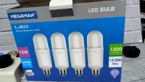MEGAMAN PAKET ISI 4PCS LAMPU LED BULB STICK 5W 9W 12W 15 WATT CAHAYA PUTIH SNI Bohlam Bolam BERGARANSI 2 TAHUN BAGUS KUALITAS PREMIUM