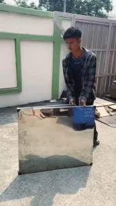 โต๊ะพับ หน้า TOP สเเตนเลส 90 CM