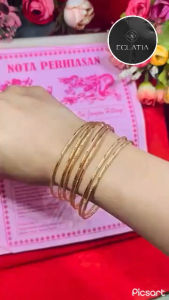 ECLATIA!! gelang keroncong emas muda kadar 35% aksesoris/perhiasan wanita gelang tangan