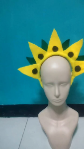 Bando Bunga Matahari costum bunga flanel untuk Anak dan dewasa Produk Handmade Bisa COD! request warna