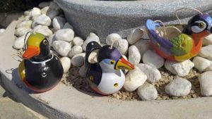 ตุ๊กตานกเซรามิกกระถางใส่ต้นไม้ตกแต่งบ้านตกแต่งสวน - พร้อมส่ง