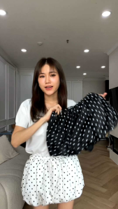 Glamclothes LOON POLKA กระโปรงบอลลูนลายจุด มีซับในในตัว ไม่โป๊ ไม่บาง