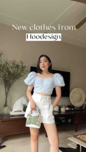 Quần Short Lưng Cao Tafta Màu Trắng - HOO DESIGN