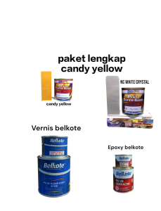 PAKET LENGKAP CAT PENTA SUPER GLOSS CANDYTONE YELLOW CAT MOBIL DAN MOTOR OTOMOTIF
