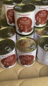 Chè đậu đỏ Wonderful lon 900g topping thạch