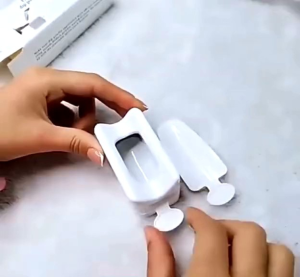 Khay đựng đá rắc đựng bột nhúng 2 tầng tiện lợi  dụng cụ làm nail