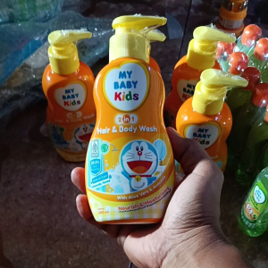 My Baby Kids Hair & Bodywash 280ml botol Pump | shampo & sabun mandi anak harum melembutkan