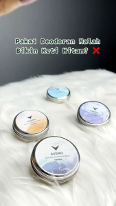 Avero Natural Deodorant tanpa alkohol - Penghilang Bau Badan & Mencerahkan Keti - 30Gr