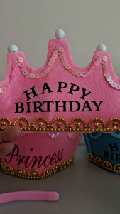Happy Birthday LED Crown Birthday Hairbands Princess Tiara